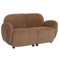 2er-Sofa aus Chenille Öko-Tex Couch Loungesofa braun