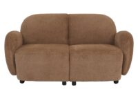 2er-Sofa aus Chenille Öko-Tex Couch Loungesofa braun