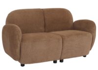 2er-Sofa aus Chenille Öko-Tex Couch Loungesofa braun