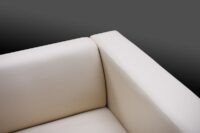 2er Sofa Loungesofa Couch aus Kunstleder weiss