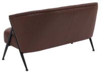 2er-Sofa Lounge Couch Vintage Retro Industrial Metall Kunstleder rostrot