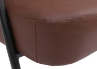 2er-Sofa Lounge Couch Vintage Retro Industrial Metall Kunstleder rostrot