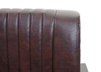 2er Sofa Zweisitzer Kunstleder Metall Industrie-Design vintage braun