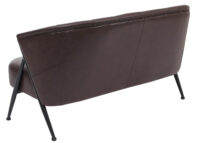 2er-Sofa Zweisitzer Vintage Retro Kunstleder Industrial dunkelbraun