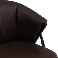 2er-Sofa Zweisitzer Vintage Retro Kunstleder Industrial dunkelbraun