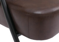 2er-Sofa Zweisitzer Vintage Retro Kunstleder Industrial dunkelbraun