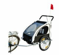 2in1 Fahrradanhänger Kinderanhänger Jogger 70 x 58 x 55 cm