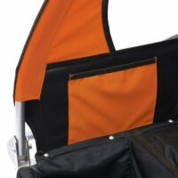 2in1 Fahrradanhänger Kinderanhänger Jogger Kinderfahrradanhänger Orange