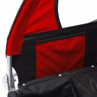 2in1 Fahrradanhänger Kinderanhänger Jogger Kinderfahrradanhänger Rot-schwarz