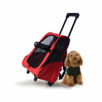 2in1 Hunde Trolley Tragetasche Hunde Rucksack rot