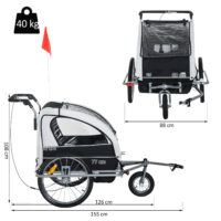 2in1 Kinderanhänger Fahrradanhänger Jogger Kinderfahrradanhänger