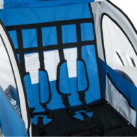 2in1 Kinderanhänger Fahrradanhänger Jogger Kinderfahrradanhänger Blau Grau