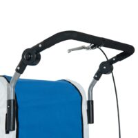 2in1 Kinderanhänger Fahrradanhänger Jogger Kinderfahrradanhänger Blau Grau