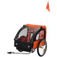 2in1 Kinderanhänger Fahrradanhänger Jogger Kinderfahrradanhänger Orange