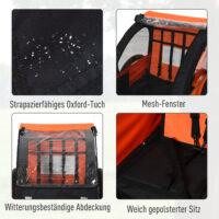 2in1 Kinderanhänger Fahrradanhänger Jogger Kinderfahrradanhänger Orange