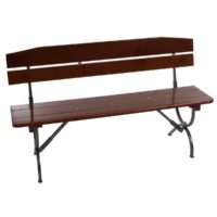 2x Bank Gartenbank mit Lehne Linz ~ 150 cm