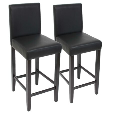 2x Barhocker Barstuhl Kunstleder schwarz