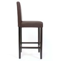 2x Barhocker Barstuhl M37 Kunstleder ~ braun dunkle Füsse