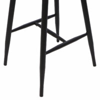 2er-Set Barhocker JAM-G69 Massivholz Retro Design Metall natur