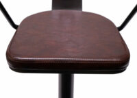 2x Barhocker Industrial drehbar höhenverstellbar vintage schwarz-braun