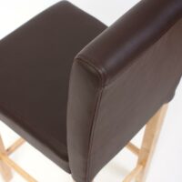 2x Barhocker Leder ~ braun helle Füsse