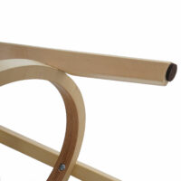 2x Barhocker Navan drehbar ~ bordeaux helle Beine