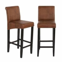 2x Barhocker Wildleder-Look Lancy