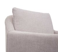 Barhocker mit Fussablage Metall - Stoff/Textil creme-beige