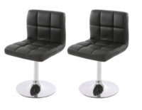 2x Esszimmerstuhl Kavala Chrom ~ schwarz