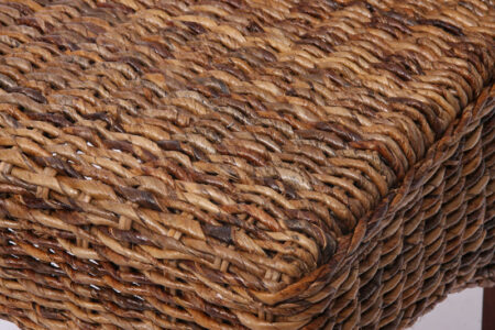 2x Esszimmerstuhl Korbstuhl Bananengeflecht ~ hell ohne Kissen