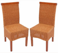 2x Esszimmerstuhl Korbstuhl Stuhl M42, Rattan