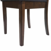 2x Esszimmerstuhl, Küchenstuhl, Stoff/Textil Massiv-Holz dunkles Gestell, dunkelgrau