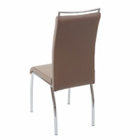 2x Esszimmerstuhl  Kunstleder Chrom