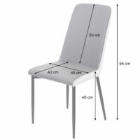 2x Esszimmerstuhl Kunstleder ~ Sitzfläche