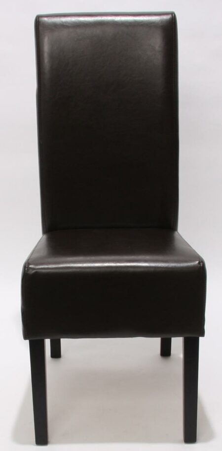 2x Esszimmerstuhl Latina LEDER braun dunkle Beine