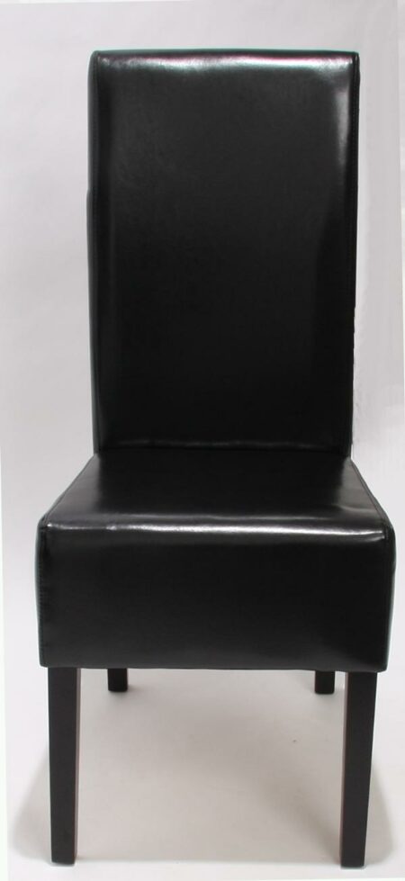 2x Esszimmerstuhl Latina LEDER schwarz dunkle Beine