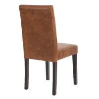 2x Esszimmerstuhl Lehnstuhl Littau ~  Kunstleder Wildleder Look dunkle Beine