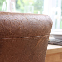 2x Esszimmerstuhl Lehnstuhl Littau ~  Kunstleder Wildleder Look dunkle Beine