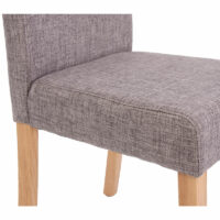 2x Esszimmerstuhl Littau ~ Textil grau helle Beine