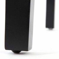 2x Esszimmerstuhl Littau Textil mit Schriftzug grau