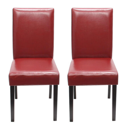 2x Esszimmerstuhl Littau ~ rot dunkle Beine