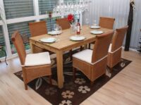 2x Esszimmerstuhl M42 Rattan ~ mit Sitzkissen