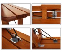 2x Festbank Gartenbank JAM-J61 Gastro Qualität 180cm klappbar