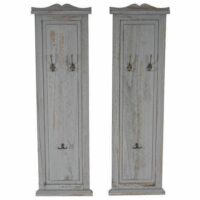 2x Garderobe Wandgarderobe ~ grau