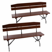 2x Gastronomie Gartenbank mit Lehne Linz ~ 180 cm