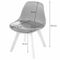 2x Kinderstuhl Kinderhocker 55x38x39cm grün