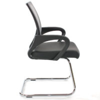 2x Konferenzstuhl Bürostuhl Besucherstuhl ~ grau