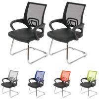 2x Konferenzstuhl Bürostuhl Besucherstuhl ~ grün