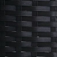 2x Poly-Rattan Gartensessel Halden ~ anthrazit Kissen grün