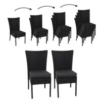 2x Poly-Rattan Sessel